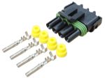 DJ3042Y-2.5-21 Delphi 4 pole way motorcycle auto wire seal waterproof cable connector crimp terminal